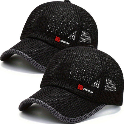 Mesh-Baseballcaps 2er-Set - Schnelltrocknend - Verstellbar