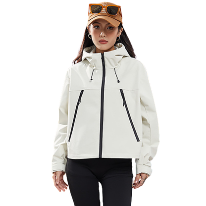 Kurze Regenjacke Damen - Wasserabweisend - Verstellbarer Saum