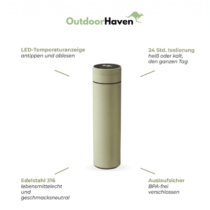 Thermosflasche – Thermosflasche 500 ml mit LED-Temperaturanzeige