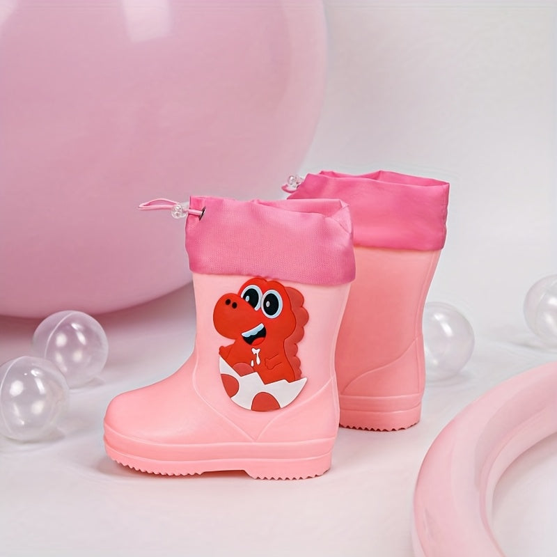Gummistiefel Kinder - Dino-Motiv - Mit Kordelzug