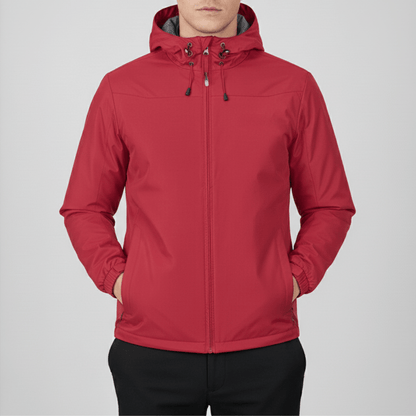 Wasserdichte Regenjacke für Herren und Damen mit verstellbarer Kapuze – Ansicht 5