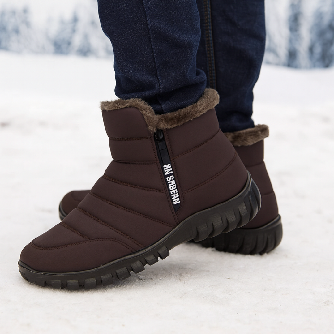Winterstiefel Herren Wasserdicht mit seitlichem Reißverschluss