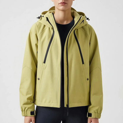 3-in-1 Wanderjacke für Damen in Grün, komplettes Set
