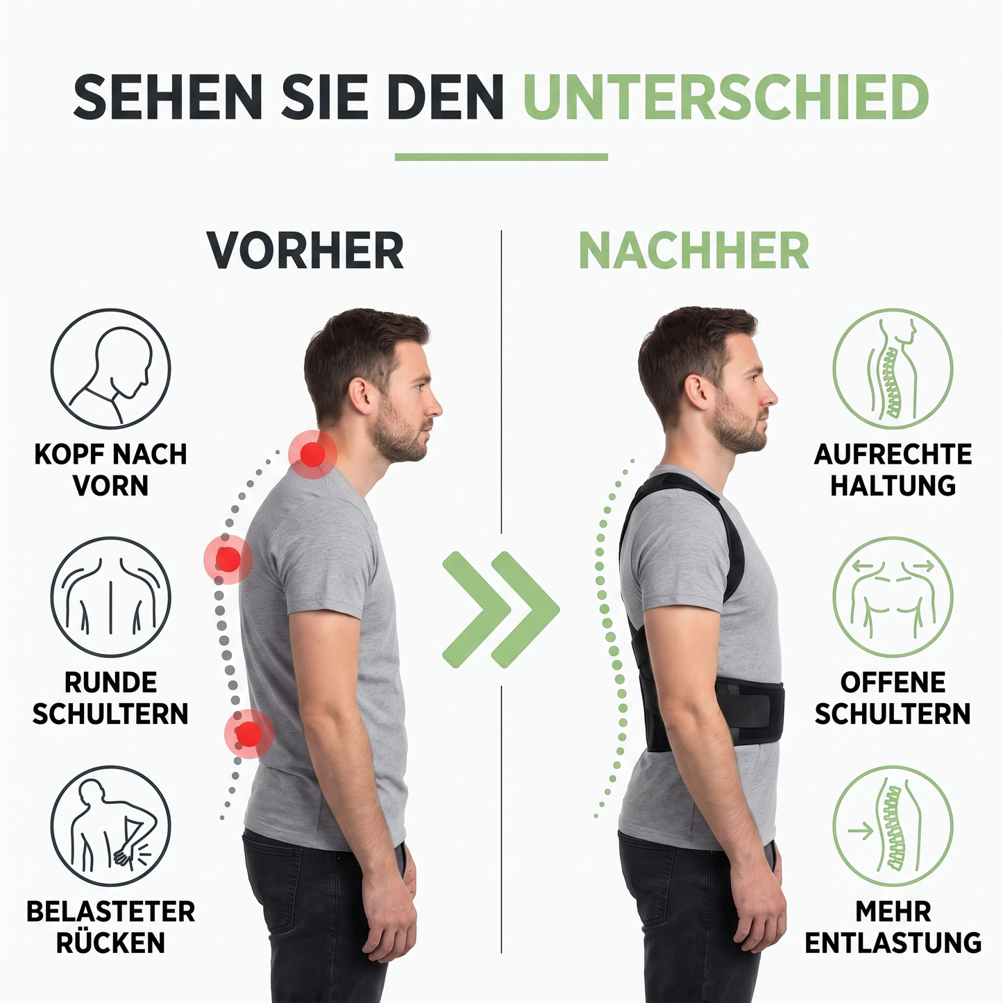 haltungskorrektur - Infografik