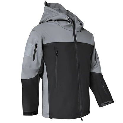 Softshelljacke Herren - Fleecefutter - Taktisches Design mit Kapuze