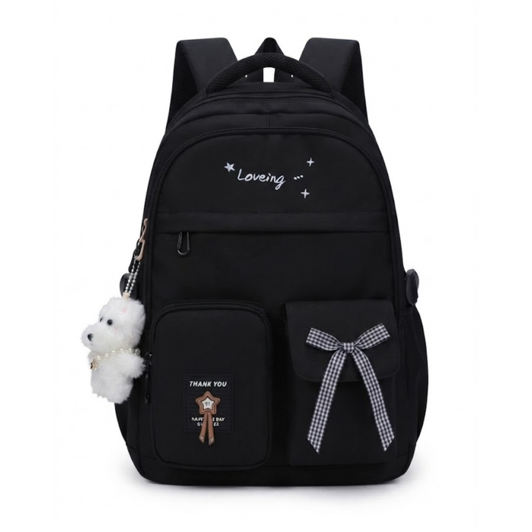 Schulrucksack für Mädchen - Trolleyband - viele Taschen