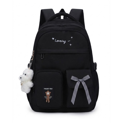 Schulrucksack für Mädchen - Trolleyband - viele Taschen