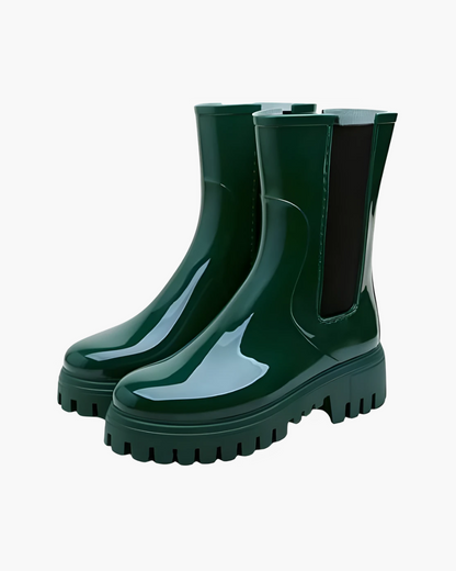 Regenstiefel Damen im Chelsea-Stil - wasserabweisend - Profilsohle