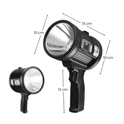 LED-Suchscheinwerfer 10.000 Lumen – Solar USB - Wiederaufladbar