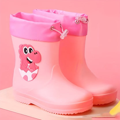 Gummistiefel Kinder - Dino-Motiv - Mit Kordelzug