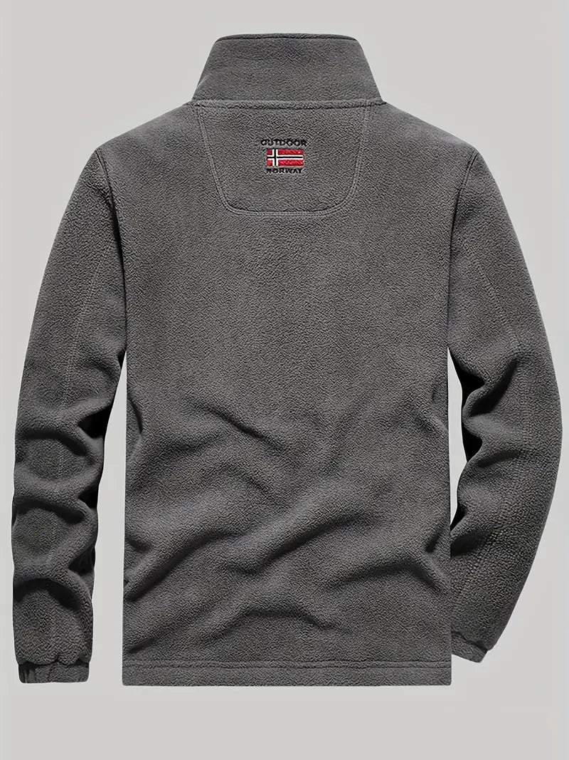 Fleecejacke Herren - Thermo-Futter - Stehkragen mit Reißverschluss