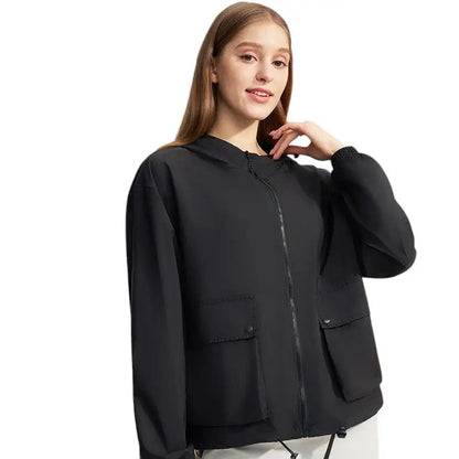 Leichte Sommerjacke Damen - UV-Schutz UPF 50+ - Mit Kapuze