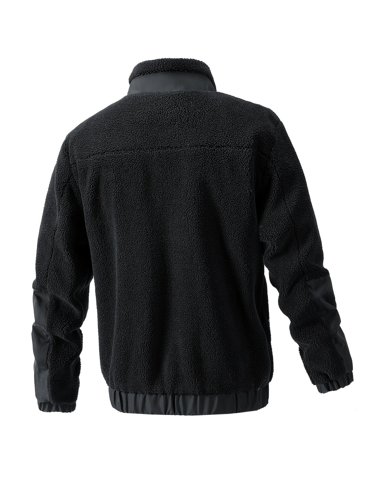 Schwarze Sherpajacke von hinten