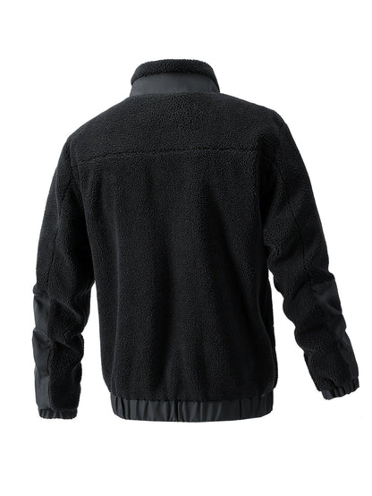 Schwarze Sherpajacke von hinten