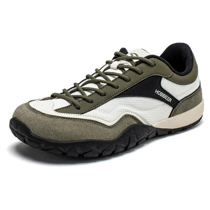 Wanderschuhe mit breiter Zehenbox in Weiß-Grün
