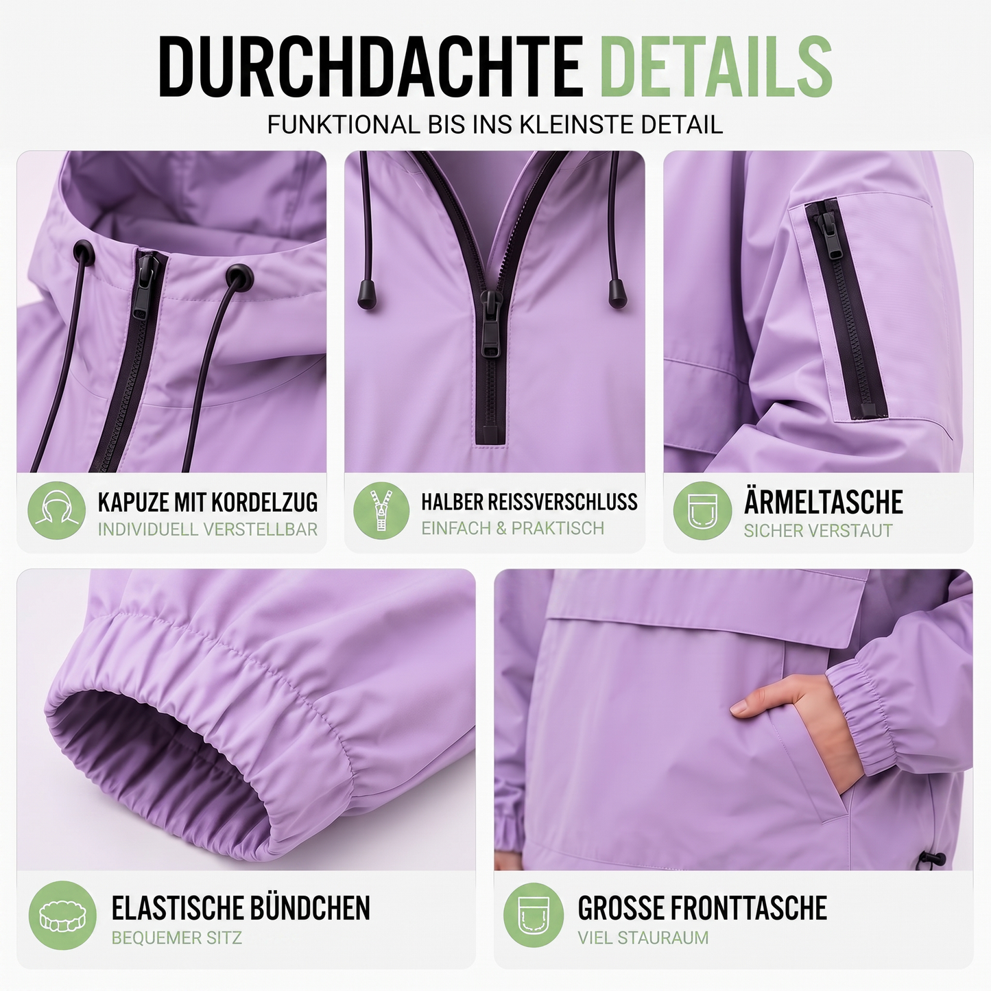regenjacke damen - Infografik