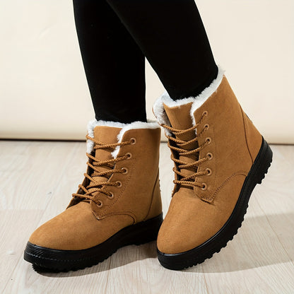 Winterstiefel Damen - gefüttert - mit Schnürung
