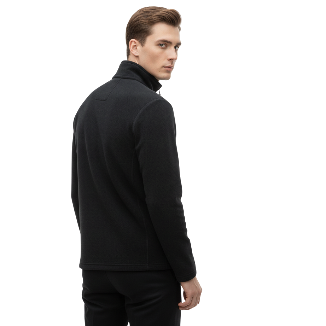 Half-Zip Fleecepullover – doppelseitiges Polar-Fleece – Stehkragen – Herren