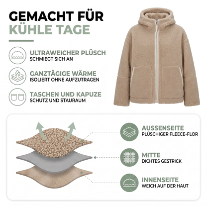 Plüschjacke Damen mit Wärme & Komfort – CozyFleece Chic