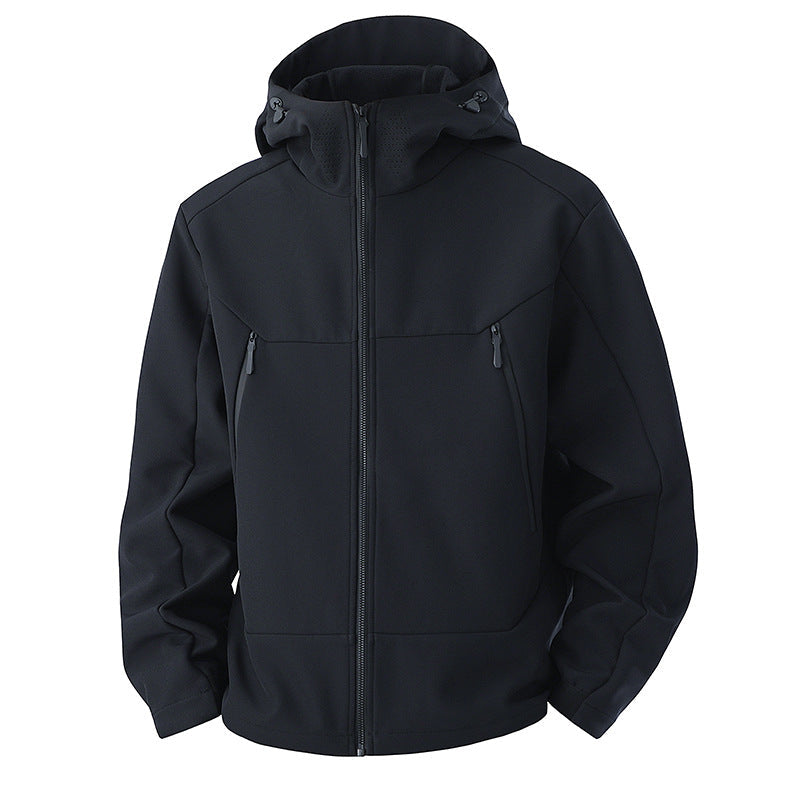Softshelljacke Herren - Fleecefutter - Kapuze & Belüftung