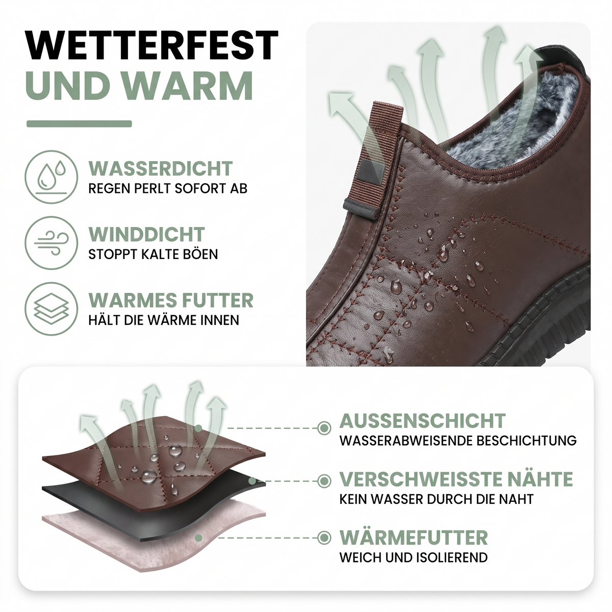 Hausschuh-Boot Herren koffiebraun