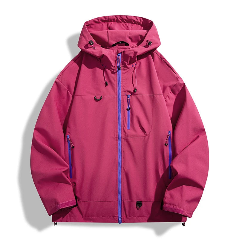 Regenjacke Unisex - Wasserdicht & Winddicht - Verstellbare Kapuze
