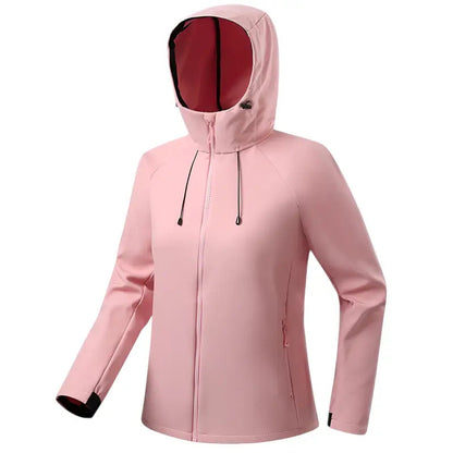 Softshelljacke Damen mit Kapuze - Wasserabweisend - Fleecefutter