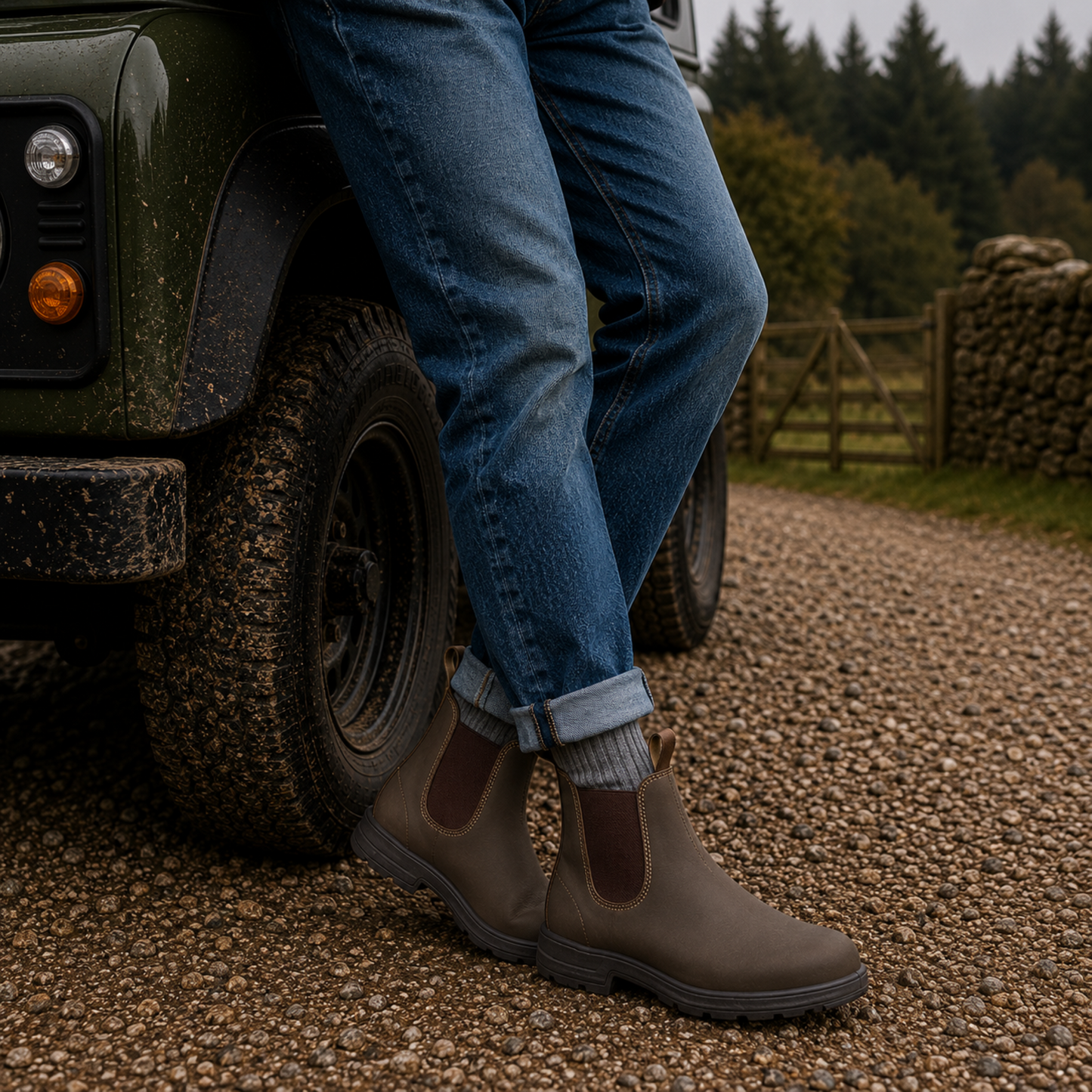 Chelsea Boots Herren - Slip-On - gepolstertes Fußbett