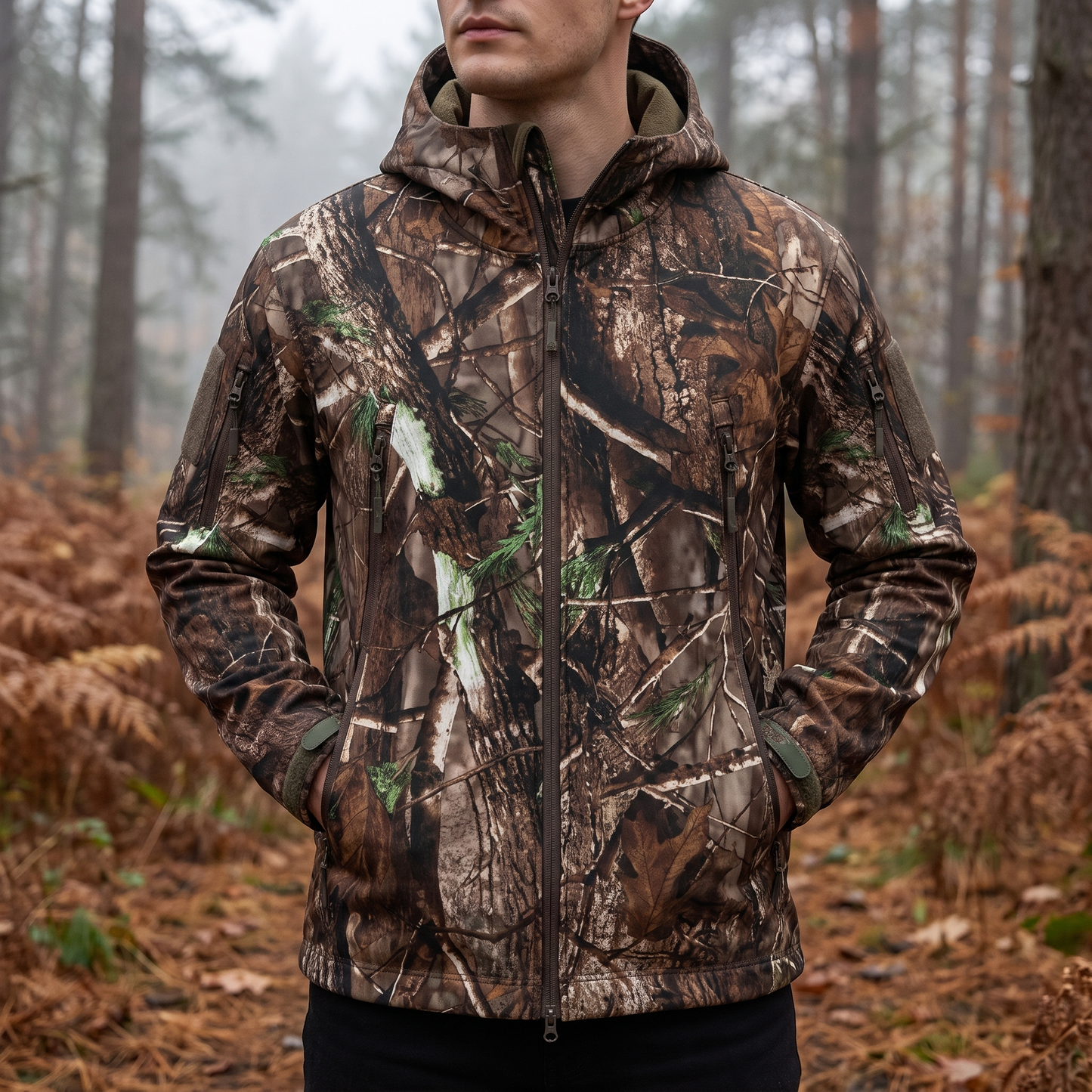 Softshelljacke Herren Camouflage - Jagdjacke - wasserdicht - winddicht