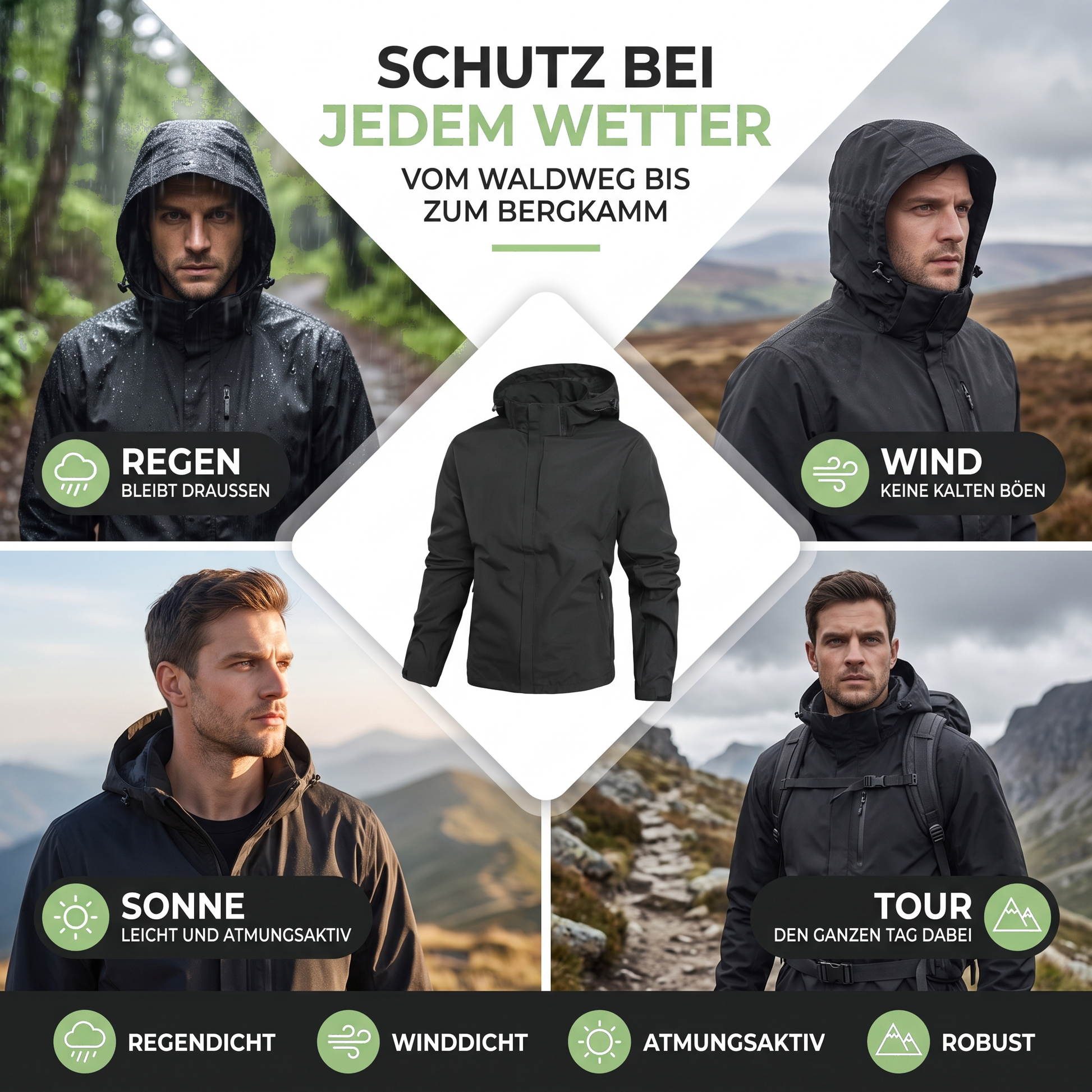 Übergangsjacke Herren Wasserdicht - Schutz bei jedem Wetter