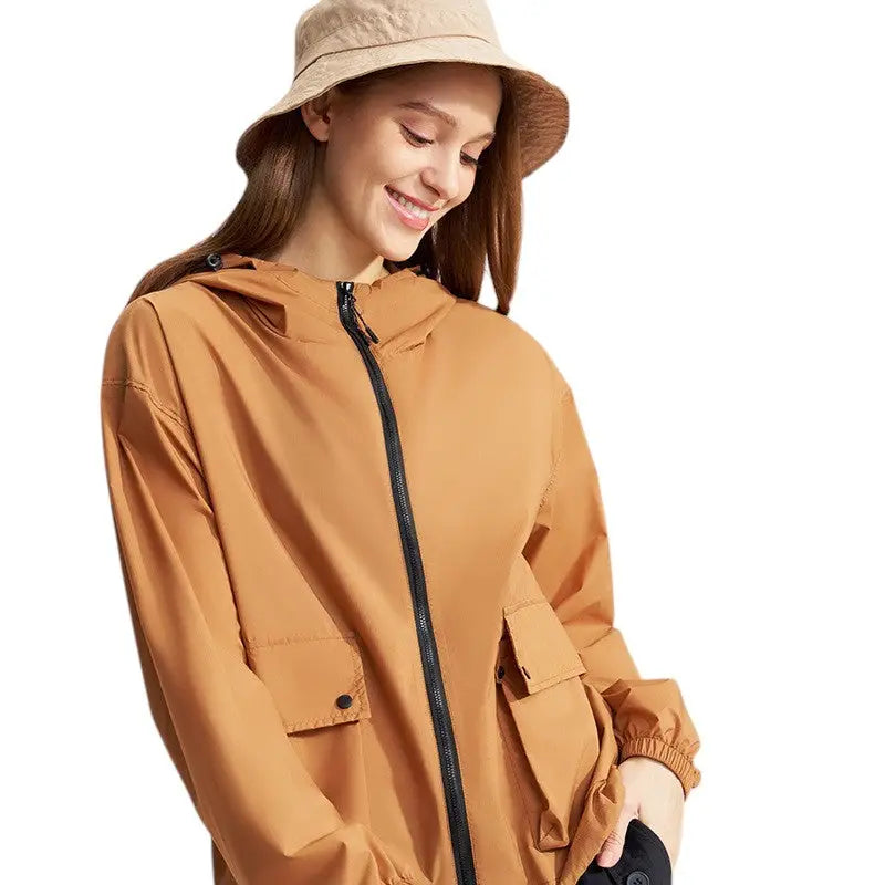 Leichte Sommerjacke Damen - UV-Schutz UPF 50+ - Mit Kapuze