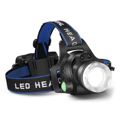 LED Stirnlampe 1000 Lumen - Zoom & 90° neigbar - Wiederaufladbar