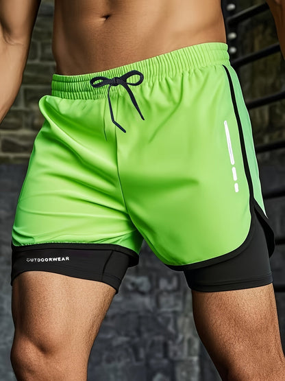 Badeshorts 2-in-1 - Schnelltrocknend - Doppellagig