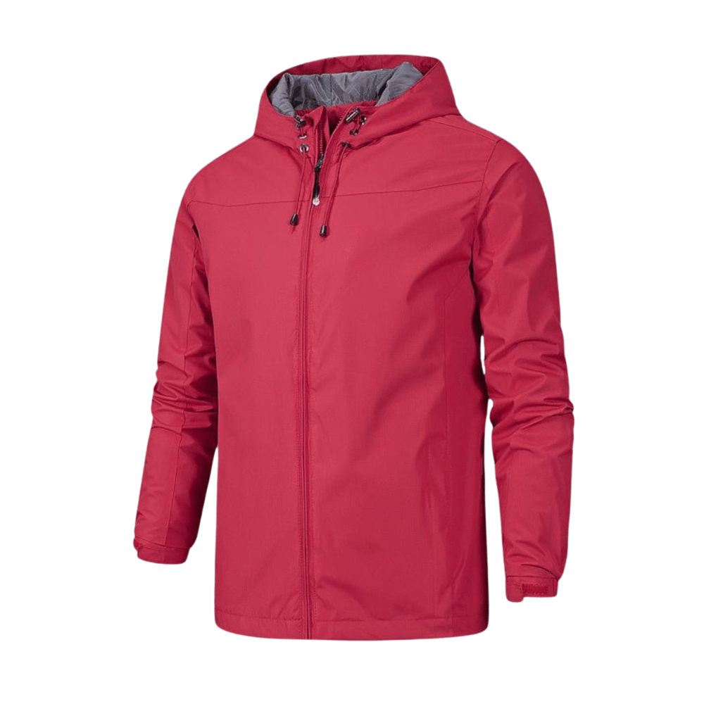 Wasserdichte Regenjacke für Herren und Damen mit verstellbarer Kapuze – Ansicht 9