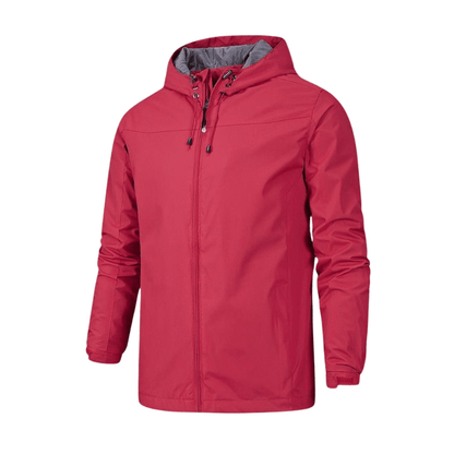 Wasserdichte Regenjacke für Herren und Damen mit verstellbarer Kapuze – Ansicht 9