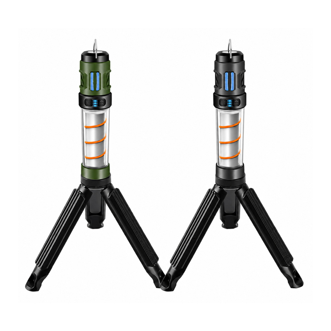 LED-Campinglampe mit Mückenschutz – 5 Lichtmodi – USB-Aufladbar mit Stativ