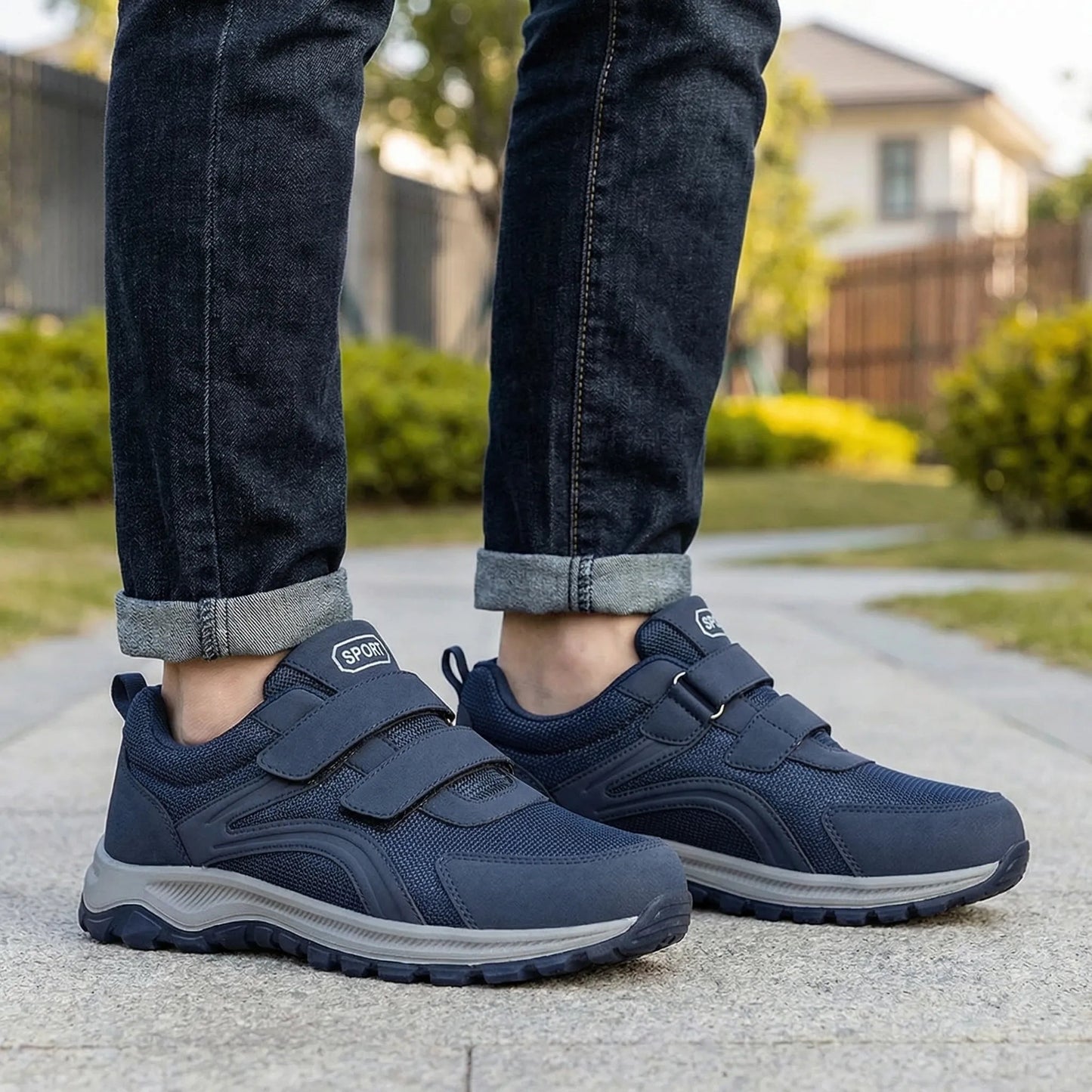 Orthopädische Schuhe Herren - Klettverschluss - Weite Passform
