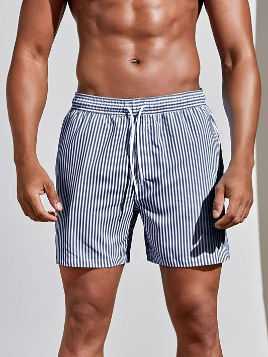 Gestreifte Badehose - Schnelltrocknend - Klassische Passform