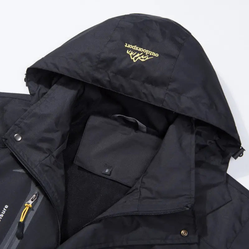 Regenjacke Herren - Wasserabweisend & Winddicht - Abnehmbare Kapuze