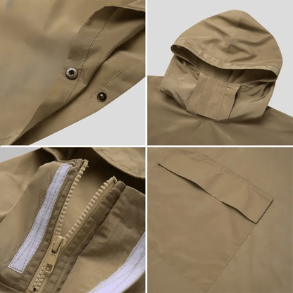 Regenponcho - Mit Kapuze und Bauchtasche - Unisex