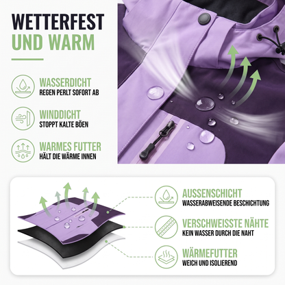 Regenjacke Damen Wasserdicht 5.000 mm - wasserdicht und winddicht