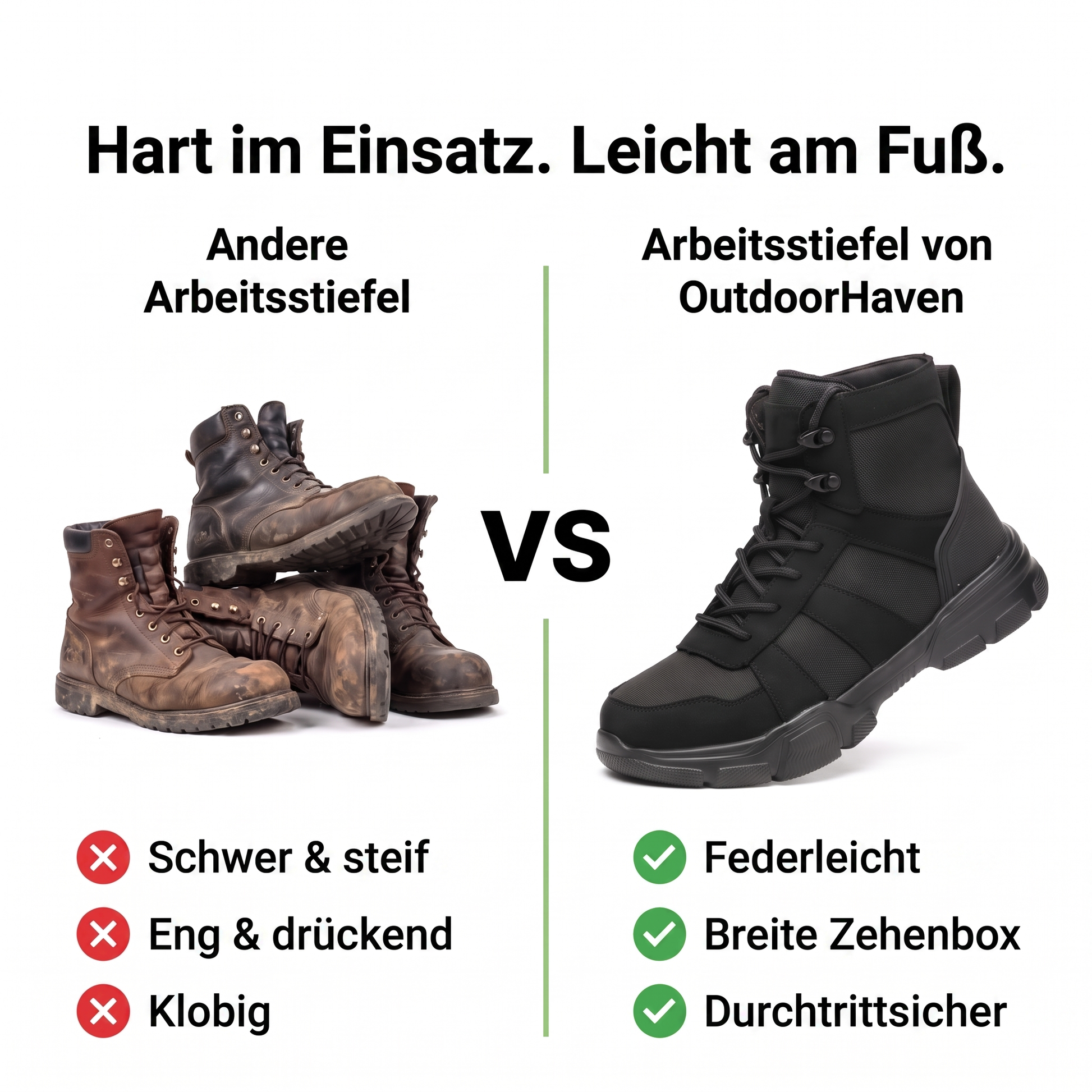 arbeitsstiefel - Infografik