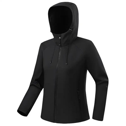 Softshelljacke Damen mit Kapuze - Wasserabweisend - Fleecefutter