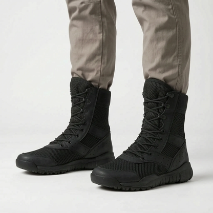 Leichte taktische Stiefel in Schwarz mit Mesh-Schaft