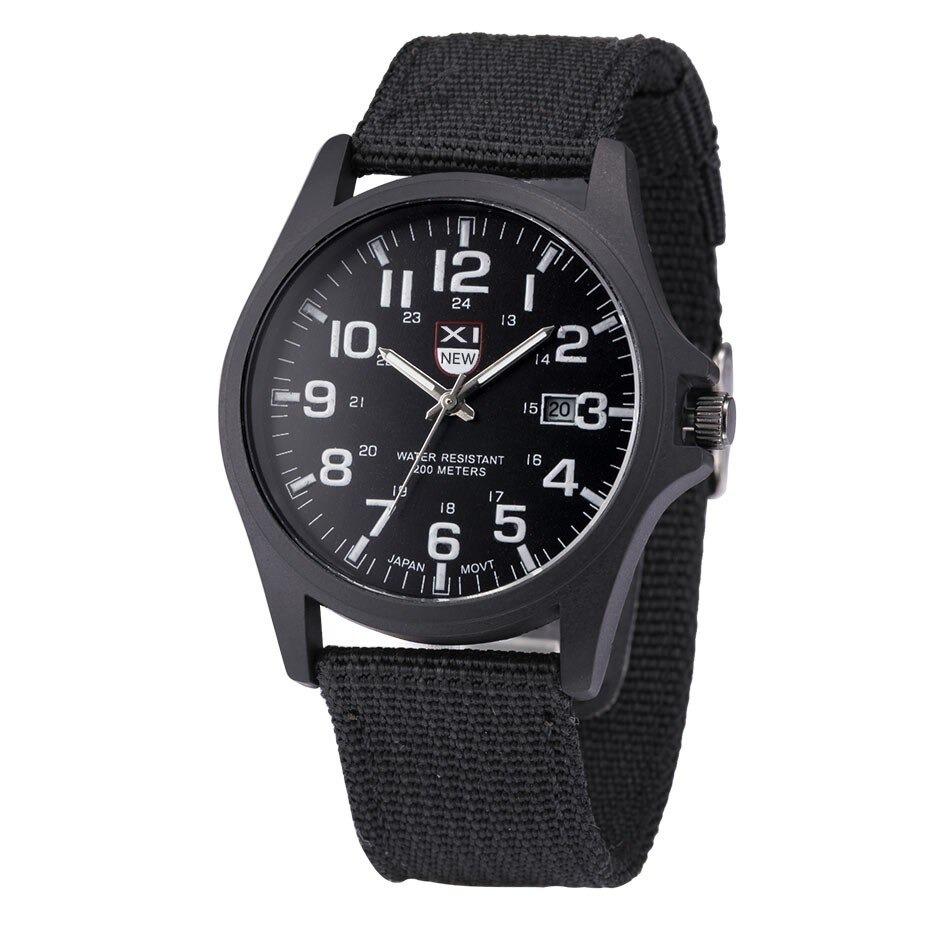 Taktische Herrenuhr – Wasserdicht 200m -  Datumsanzeige - Nylonarmband