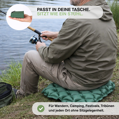 Aufblasbares Sitzkissen für Camping – Ultraleicht, faltbar, Outdoor-Sitzkissen