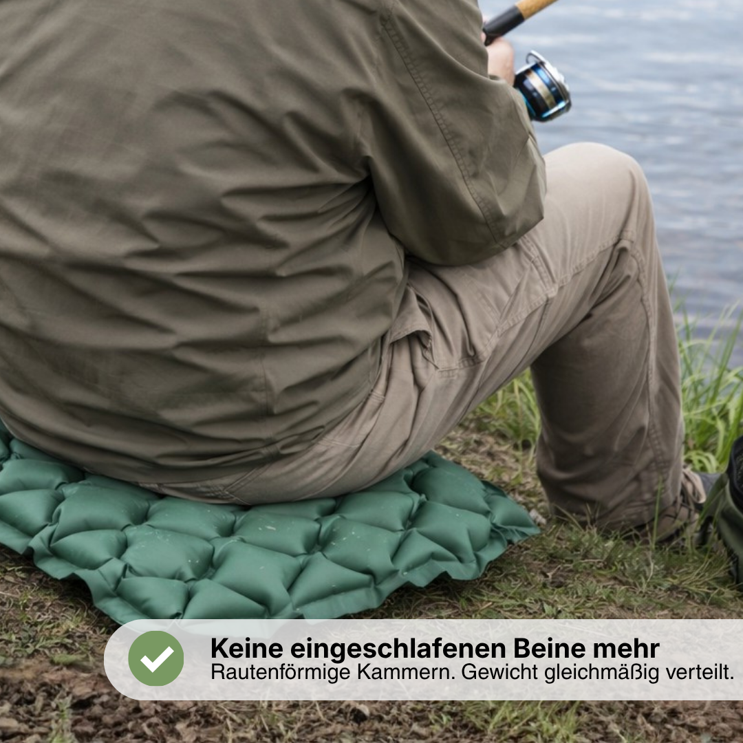 Aufblasbares Sitzkissen für Camping – Ultraleicht, faltbar, Outdoor-Sitzkissen