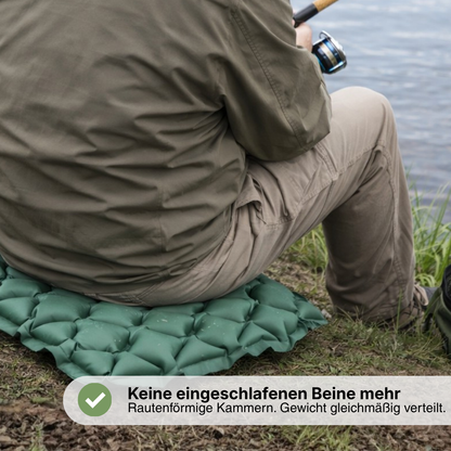 Aufblasbares Sitzkissen für Camping – Ultraleicht, faltbar, Outdoor-Sitzkissen