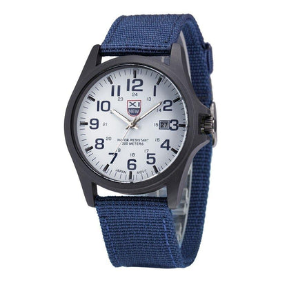 Taktische Herrenuhr – Wasserdicht 200m -  Datumsanzeige - Nylonarmband