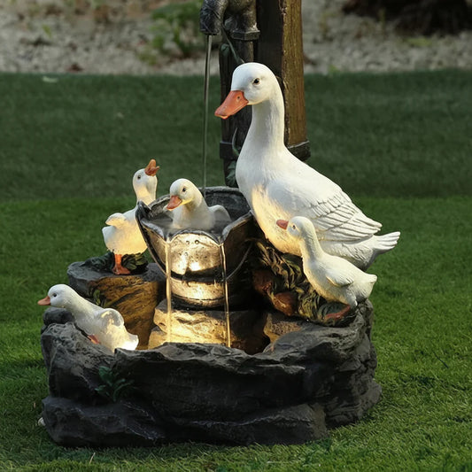 Charmante Gartendekoration mit Enten-Design – Wetterbeständig & Freistehend